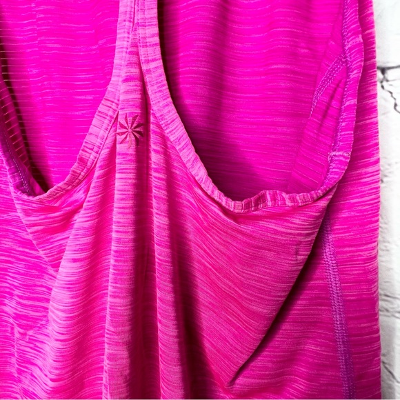 Athleta High Neck Shadow Stripe Chi Tank In Purple/Pink Size XXS 422982 - Picture 4 of 8